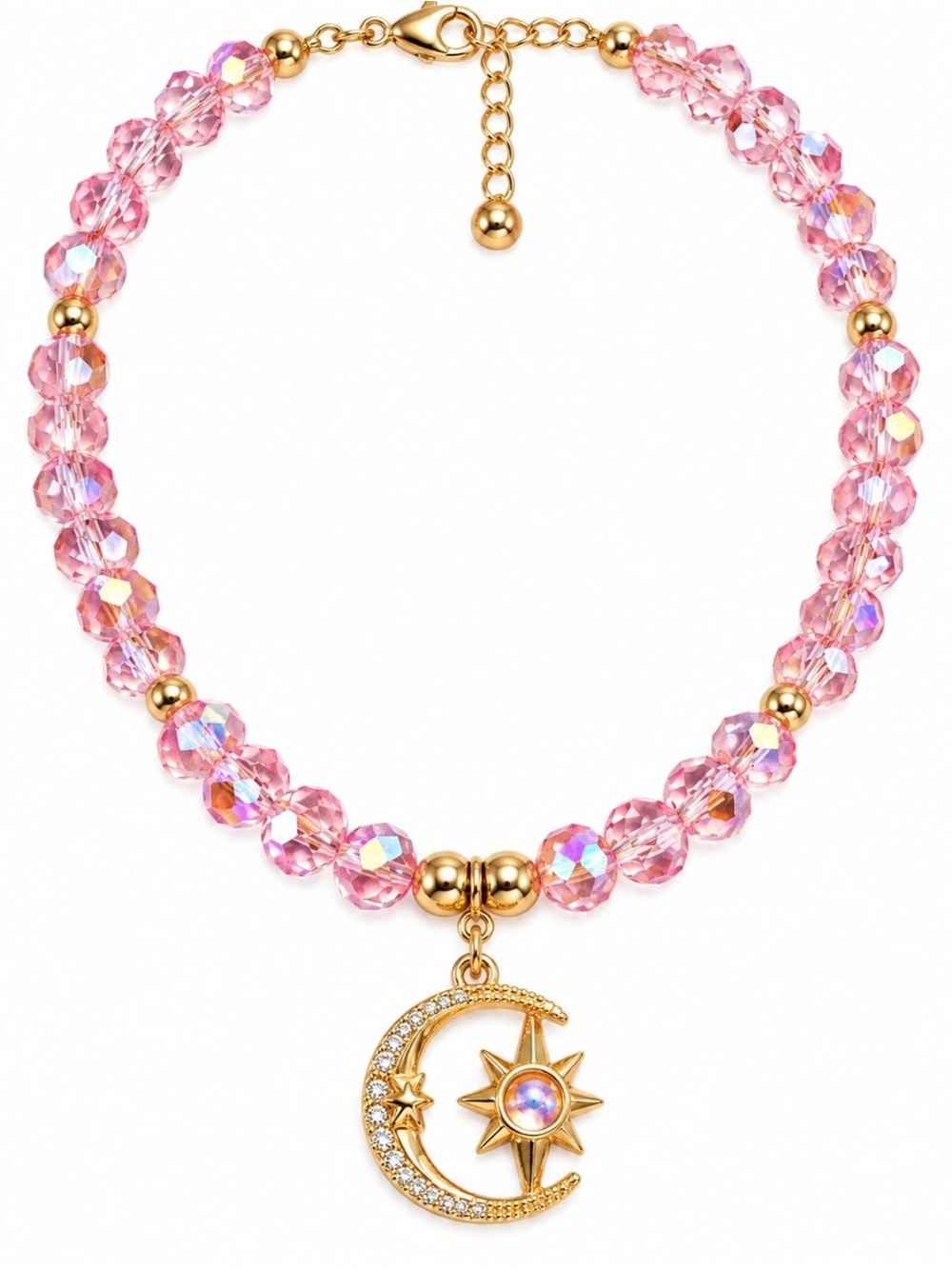 Pink Moonlight Charm Necklace